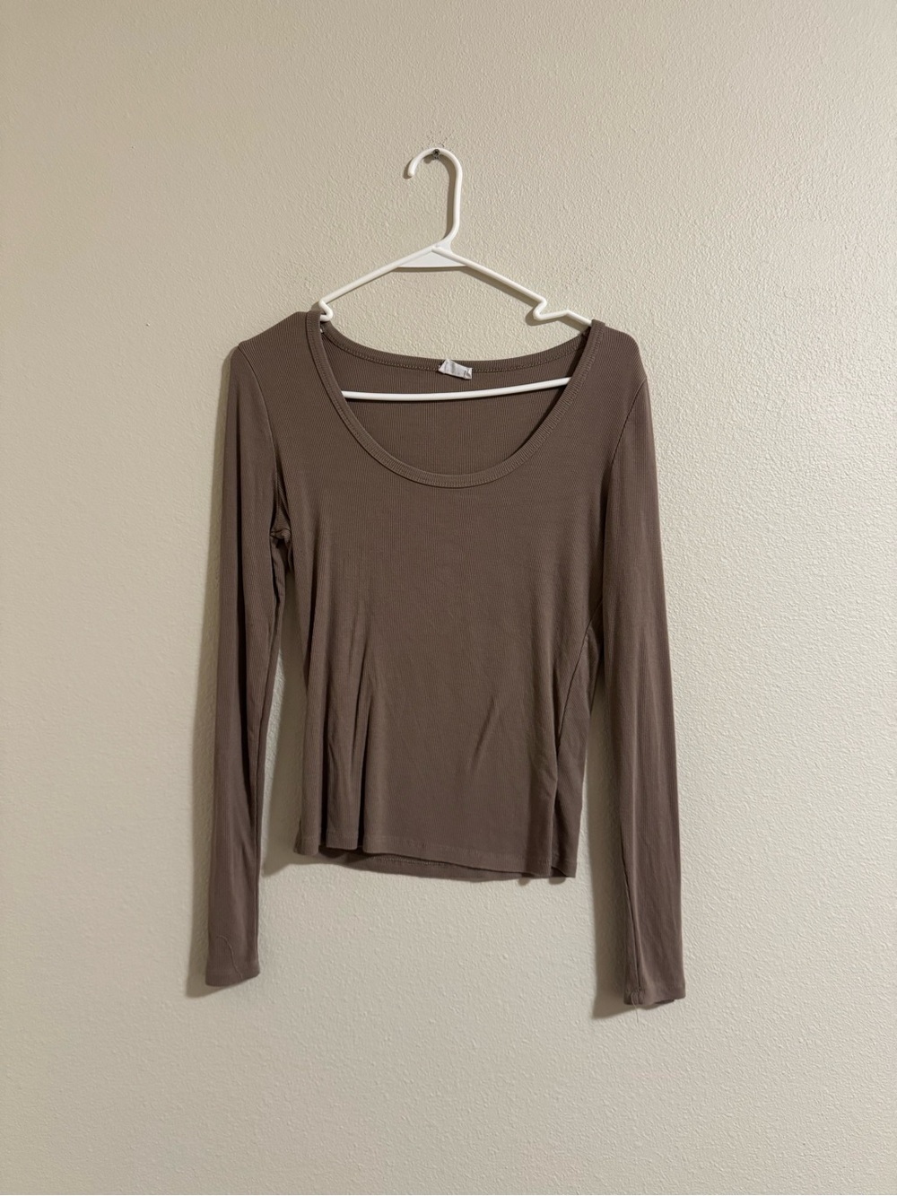Cotton On Long Sleeve Scoop Neck Top - Brown